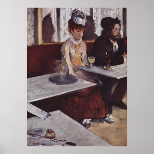 Der Absinth. Degas, Edgar Germain Hilaire Poster (Voorkant)
