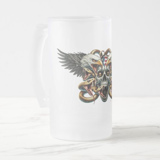 Der Adler und Schlangen Gott der Finsternis Dämon Matglas Bierpul (Voorkant links)