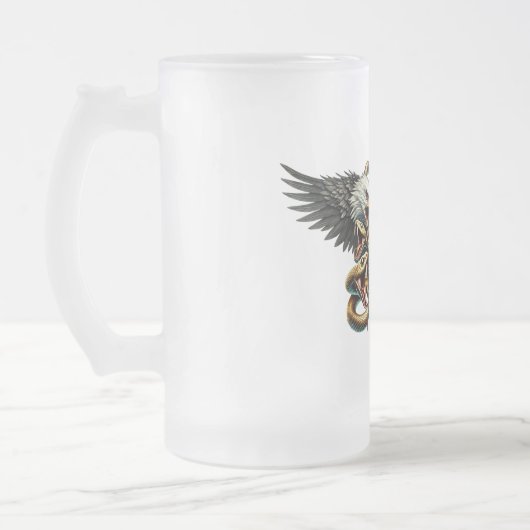 Der Adler und Schlangen Gott der Finsternis Dämon Matglas Bierpul (Links)