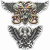 Der Adler und Schlangen Gott der Finsternis Dämon Sticker (Voorkant)