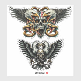 Der Adler und Schlangen Gott der Finsternis  Dämon Sticker