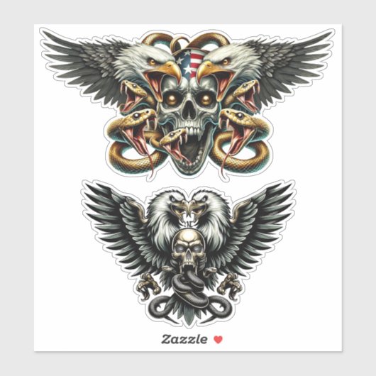 Der Adler und Schlangen Gott der Finsternis Dämon Sticker (Vel)