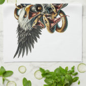 Der Adler und Schlangen Gott der Finsternis  Dämon Theedoek (Gevouwen)