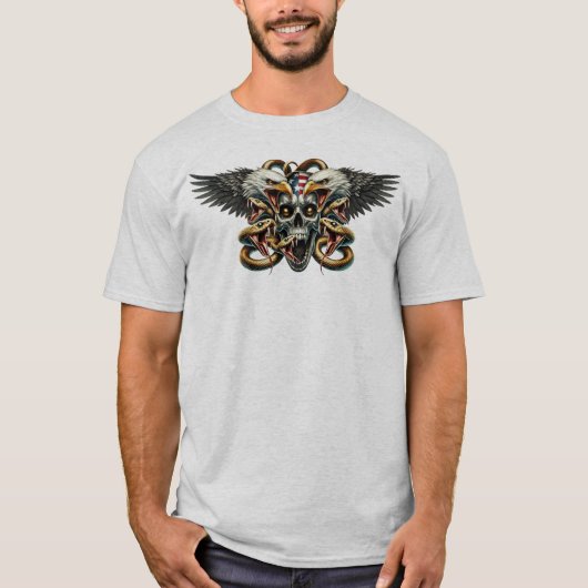Der Adler und Schlangen Gott der Finsternis T-shirt (Voorkant)