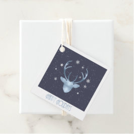 Der Antlers kerstblauw ID861 Bedankjes Labels