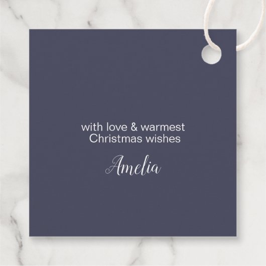 Der Antlers kerstblauw ID861 Bedankjes Labels (Achterkant)