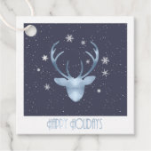 Der Antlers kerstblauw ID861 Bedankjes Labels (Voorkant)