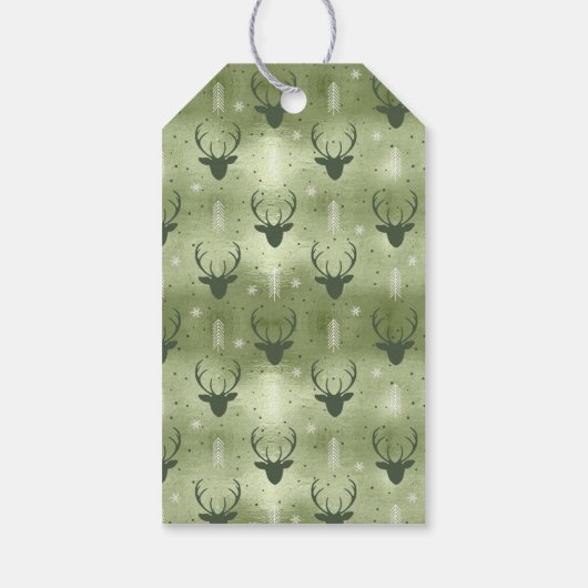 Der Antlers & Sneeuwkerstgroen ID861 Gift Label Cadeaulabel (Achterkant)