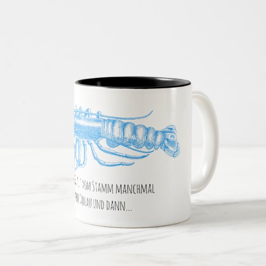 Der Apfel / German Mug Tweekleurige Koffiemok (Voorkant rechts)