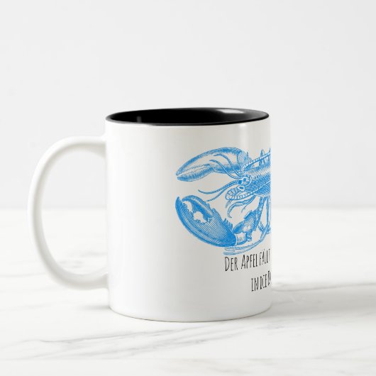 Der Apfel / German Mug Tweekleurige Koffiemok (Links)
