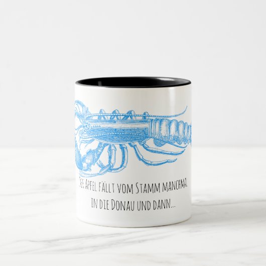 Der Apfel / German Mug Tweekleurige Koffiemok (Center)