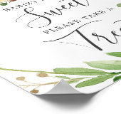 Der Baby shower baby's zijn zoete gebaar Poster (Hoek)