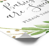 Der Baby shower baby's zijn zoete gebaar Poster (Hoek)