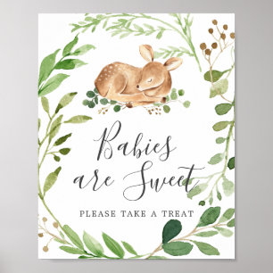 Der Baby shower baby's zijn zoete gebaar Poster