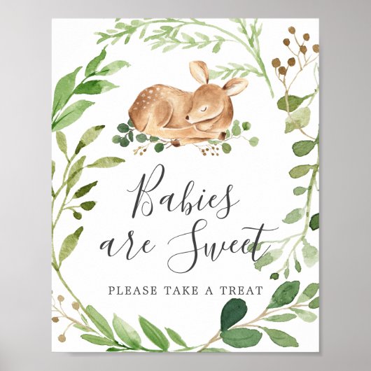 Der Baby shower baby's zijn zoete gebaar Poster (Voorkant)