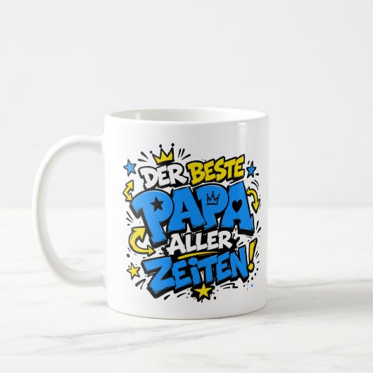 der beste papa aller zeiten 8 graffiti koffiemok (Links)