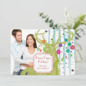  Der Birch Tree-kerstkaart Feestdagenkaart (Staand voorkant)