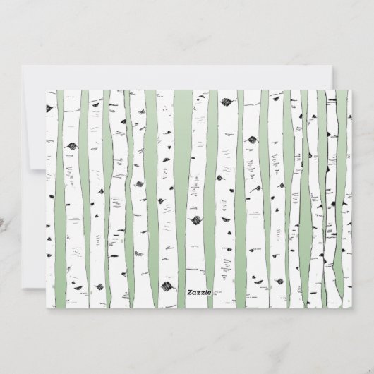 Der Birch Tree-kerstkaart Feestdagenkaart (Achterkant)