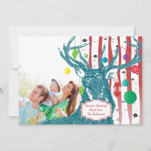  Der Birch Tree-kerstkaart Feestdagenkaart (Voorkant)