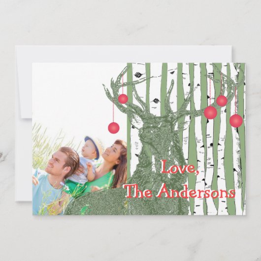  Der Birch Tree-kerstkaart Feestdagenkaart (Voorkant)
