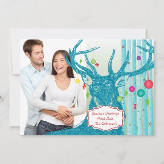 Der Birch Tree-kerstkaart Feestdagenkaart (Voorkant)