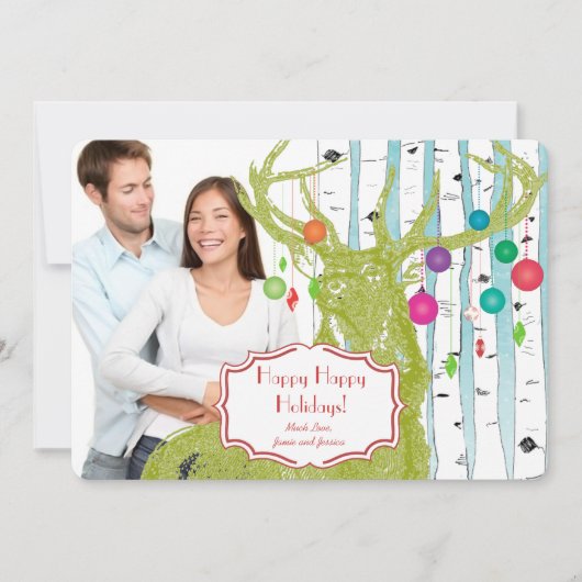  Der Birch Tree-kerstkaart Feestdagenkaart (Voorkant)