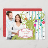  Der Birch Tree-kerstkaart Feestdagenkaart (Voorkant / Achterkant)