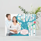  Der Birch Tree-kerstkaart Feestdagenkaart (Staand voorkant)