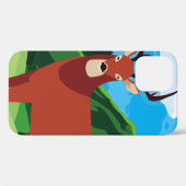 Der blij herfst seizoen flat designanimal, kunst,  Case-Mate iPhone case (Achterkant (horizontaal))