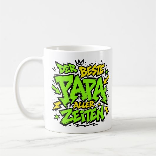 der bste papa aller zeiten graffiti 6 koffiemok (Links)