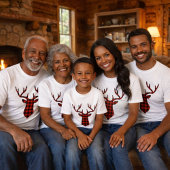 Der Buck Head Silhouette Red en Black Pset T-shirt