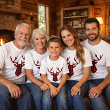 Der Buck Head Silhouette Red en Black Pset