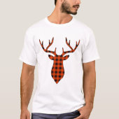 Der Buck Head Silhouette Red en Black Pset T-shirt (Voorkant)