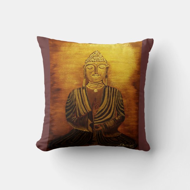 "Der Buddha"  Orginalbild von Eva Borowski Kussen (Voorkant)