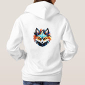 Der Bunte Fuchs - Kopf Portrait Hoodie (Achterkant)
