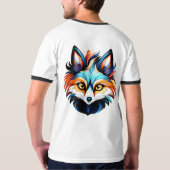 Der Bunte Fuchs - Kopf Portrait T-shirt (Achterkant)