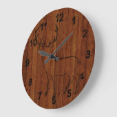 Der carved-effect Elegant en Rustic Grote Klok (Hoek)