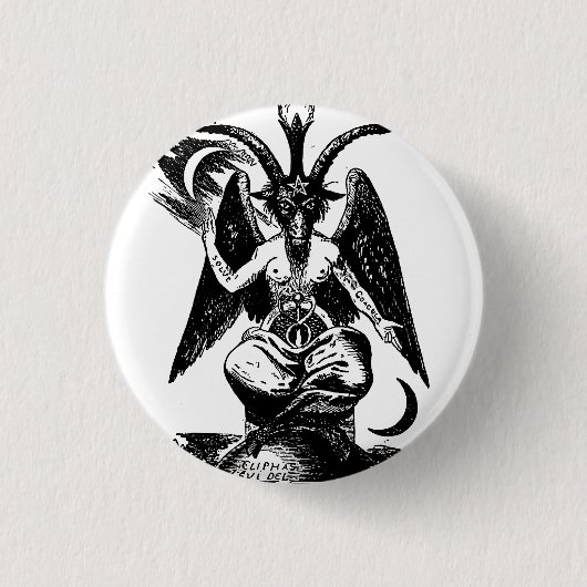 Der Daemon Baphomet Ronde Button 3,2 Cm (Voorkant)
