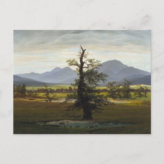 Der Einsame Baum - Caspar David Friedrich 1822 Briefkaart (Voorkant)