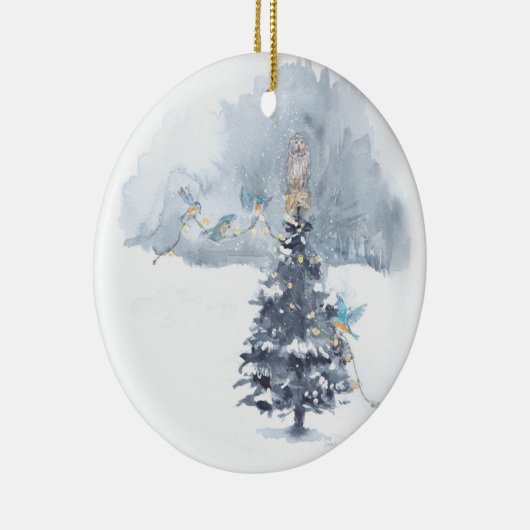 Der en eekhoorn Decorteren keramisch Ornament (Rechts)