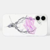 Der en roze geometrische harttekening Dierkunst Case-Mate iPhone Case (Achterkant (horizontaal))