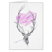 Der en roze geometrische harttrekkunst Kaart (Voorkant)