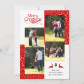 Der en tree Merry-kerstfoto Feestdagenkaart (Voorkant)