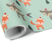 Der en vos in Kerstmis Cadeaupapier (Rol Hoek)