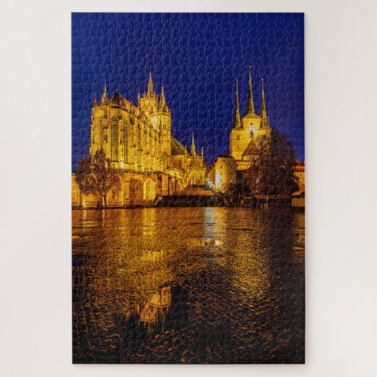 Der Erfurter Dom in Thüringen Legpuzzel (Verticaal)