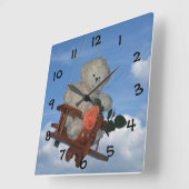 Der fliegende Teddy - Bär Vierkante Klok (Hoek)
