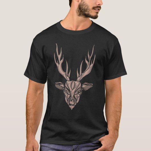 Der Forest Hunting Animal Motif Imprint Hunter T-shirt (Voorkant)
