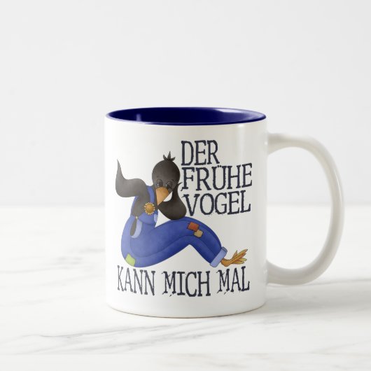 Der Frühe Vogel Tweekleurige Koffiemok (Rechts)