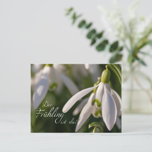 Der Frühling ist da! Briefkaart (Staand voorkant)