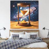 „Der goldene Fluss der Zeit“ Canvas Afdruk (Insitu (Slaapkamer))